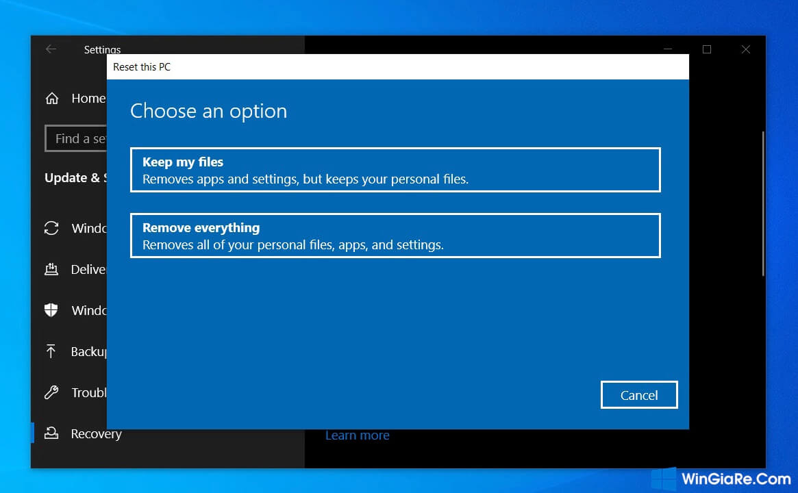 Hướng dẫn chi tiết cách reset Windows 10 về trạng thái xuất xưởng 5