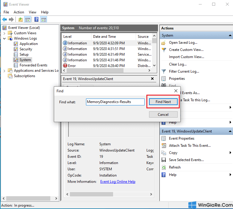 Cách kiểm tra kết quả Memory Diagnostics Tool trong Windows 10 4