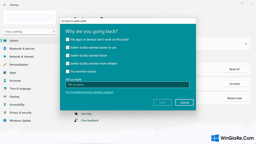 Cách hạ cấp Windows 11 xuống Windows 10 đơn giản
