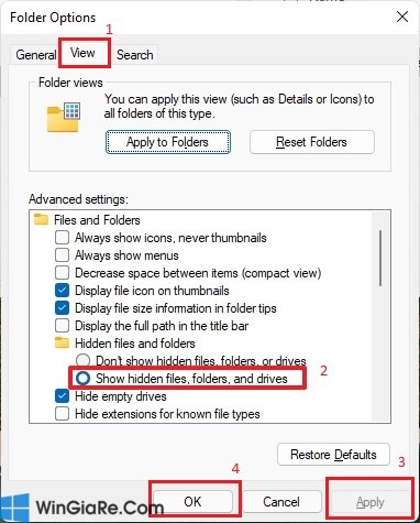 Cách hiển thị file ẩn trên Windows 11 đơn giản