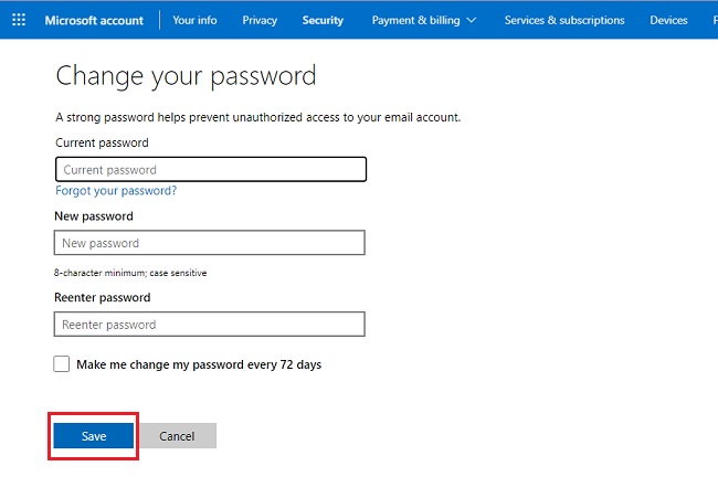 Hướng dẫn cách đổi mật khẩu máy tính Windows 10 7