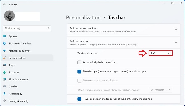 Cách thay đổi Taskbar và Start Menu Windows 11 về giống với Windows 10 2