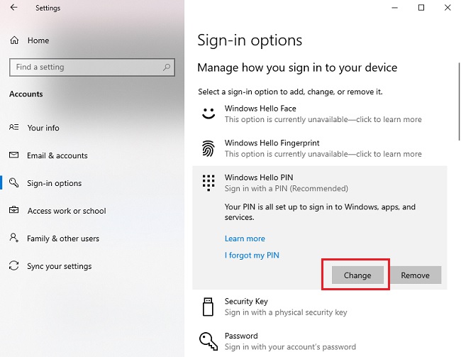 Hướng dẫn cách đổi mật khẩu máy tính Windows 10 1