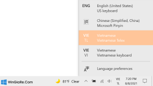 Mẹo gõ tiếng Việt trong Windows 10 không cần dùng Unikey 9
