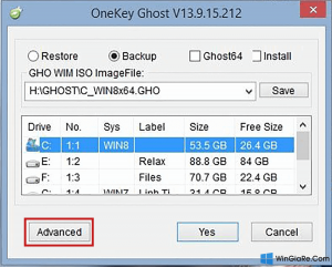 Cách Ghost Windows 7,8,10, 11 bằng OneKey Ghost đơn giản 3