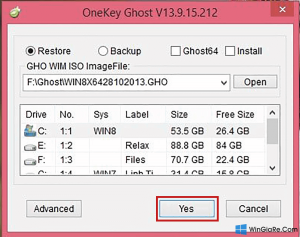 Cách tạo bản Ghost Windows 7,8,10 và 11 bằng OneKey Ghost đơn giản 5