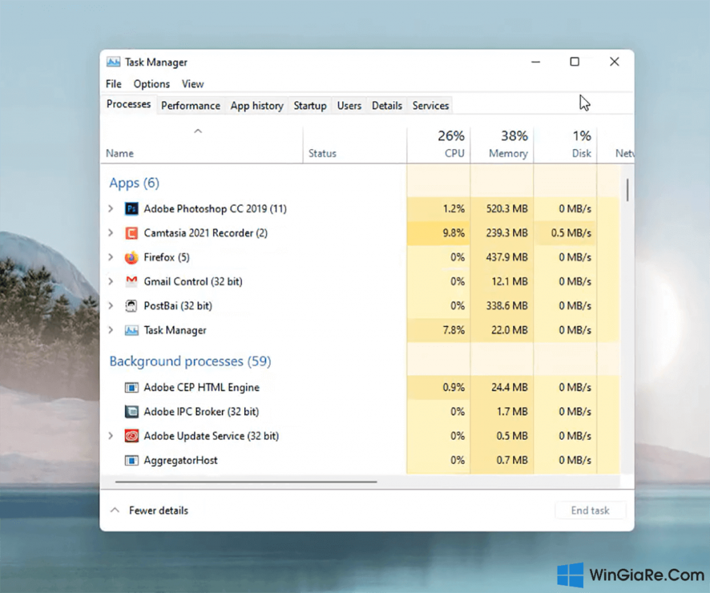 Task Manager và cách mở Task Manager nhanh chóng trên Windows 11 1