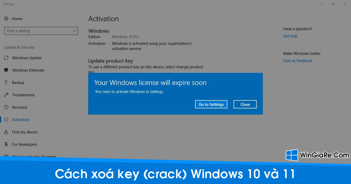 Cách xóa Key Win 10, Windows 11 về chưa kích hoạt 1