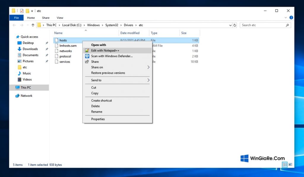 Cách chỉnh sửa file hosts trên Windows 10 và Win 11 đơn giản 5