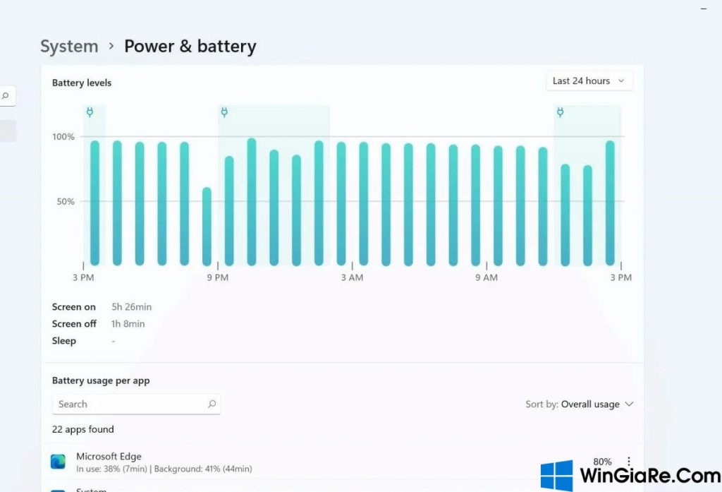 Kiểm tra mức tiêu hao pin của các ứng dụng trên Windows 11 5