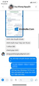 Khách hàng đã mua key Windows 10, Win 11 Pro gia re