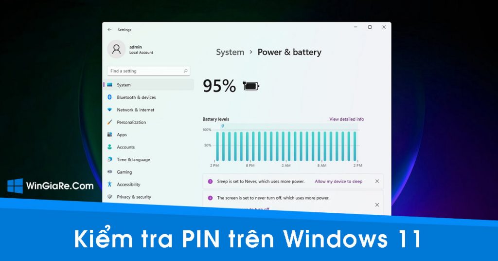 Kiểm tra mức tiêu hao pin của các ứng dụng trên Windows 11 1
