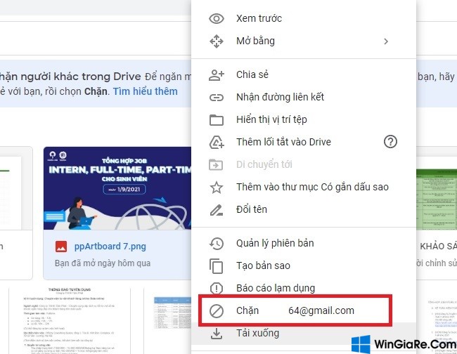 Hướng dẫn cách chặn người khác trên Google Drive