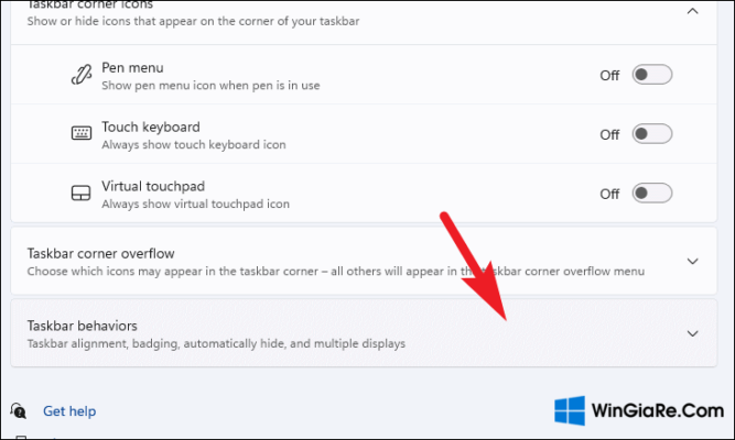 Vô hiệu hóa biểu tượng thông báo trên thanh tác vụ Windows 11