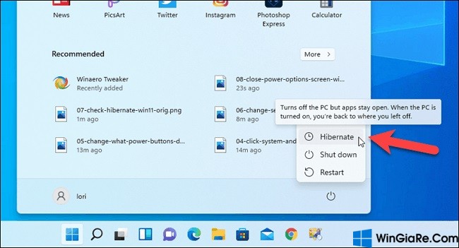 Cách bật/tắt chế độ Hibernate trên Windows 11