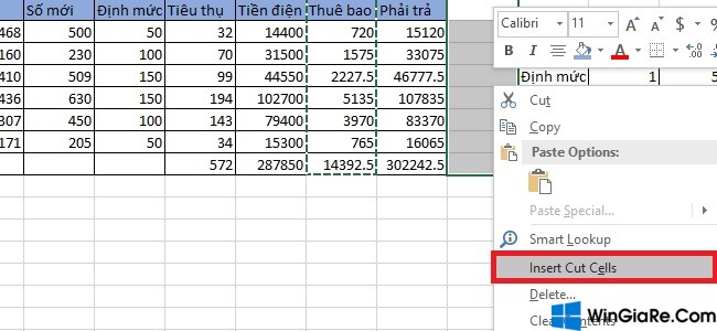 Cách di chuyển hàng, cột dễ dàng trong Excel