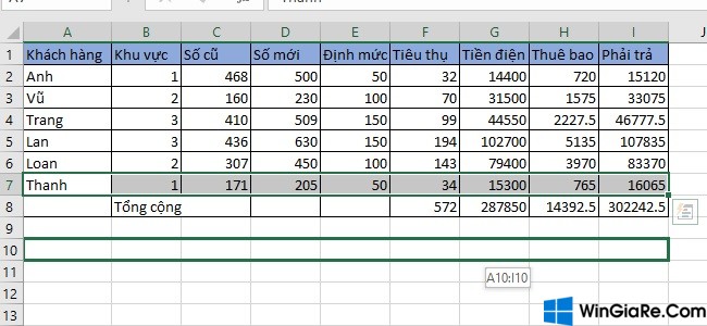 Cách di chuyển hàng và cột đơn giản trên Excel