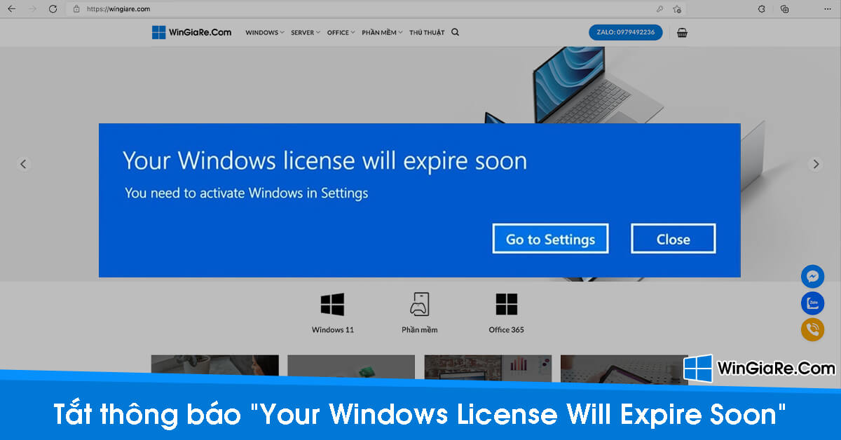 5 hủy kích hoạt giấy phép Windows của bạn sẽ hết hạn sớm thông báo 1