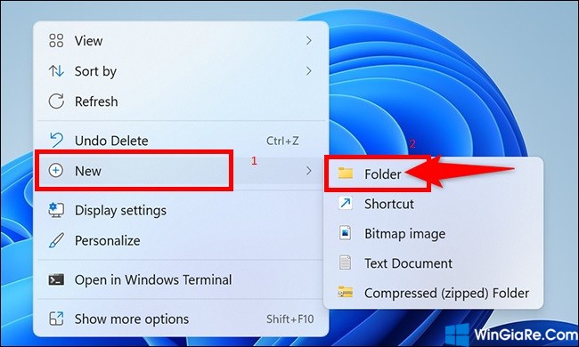 Hướng dẫn 2 bước tạo thư mục trên màn hình Windows 11 