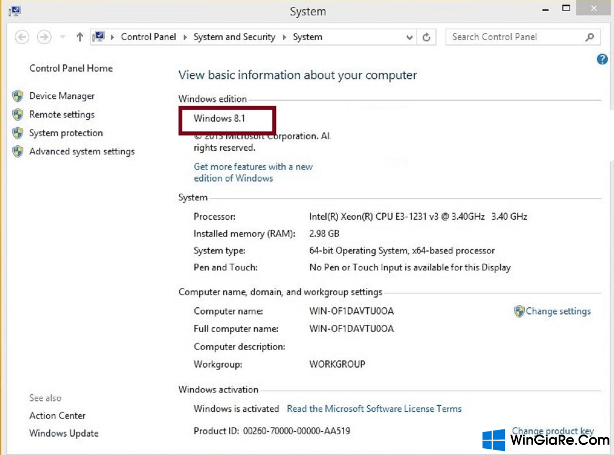 Mua Key bản quyền Windows 8.1 Pro giá rẻ chính hãng