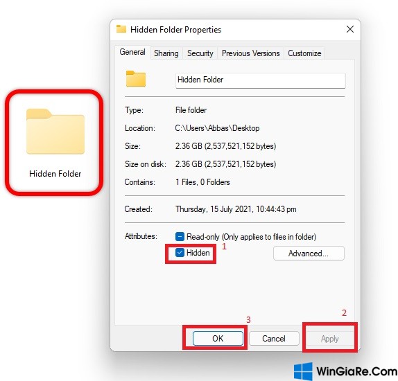 Cách ẩn file, thư mục, ổ đĩa trong Windows 11
