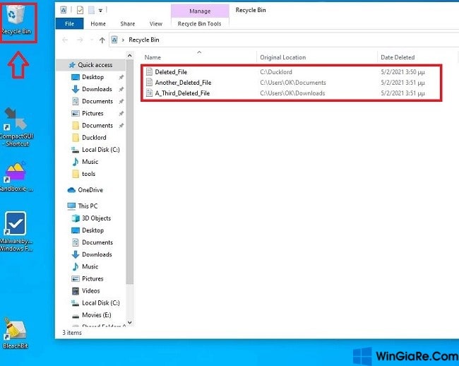 3 cách khôi phục file đã xóa trong Windows 10