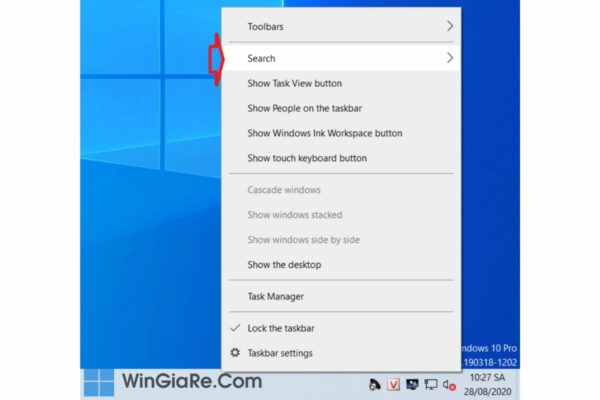 Cách xóa hoặc ẩn thanh tìm kiếm Windows 10 đơn giản nhất 1