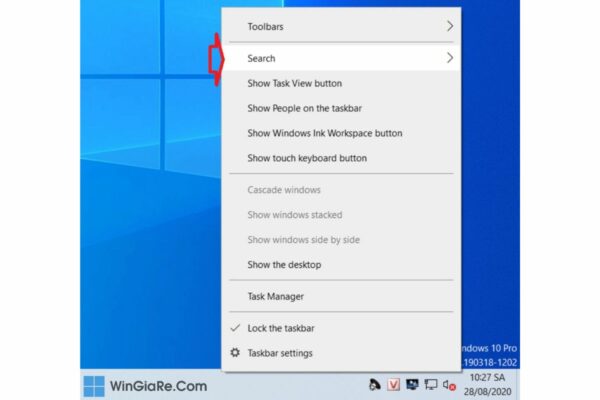 Cách xóa hoặc ẩn thanh tìm kiếm Windows 10 đơn giản nhất 3