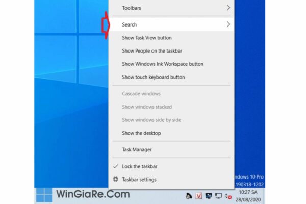 Cách đơn giản nhất để loại bỏ hoặc ẩn thanh tìm kiếm Windows 10