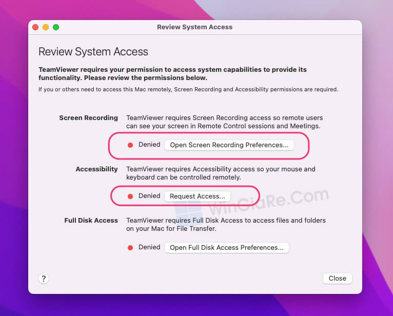 Hướng dẫn cách cấp quyền truy cập Teamviewer trên macOS chi tiết 3