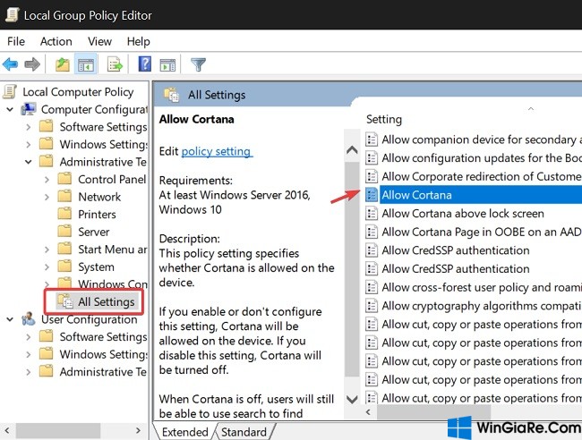 Udhëzime se si të hiqni Cortana në kompjuterët Windows 10