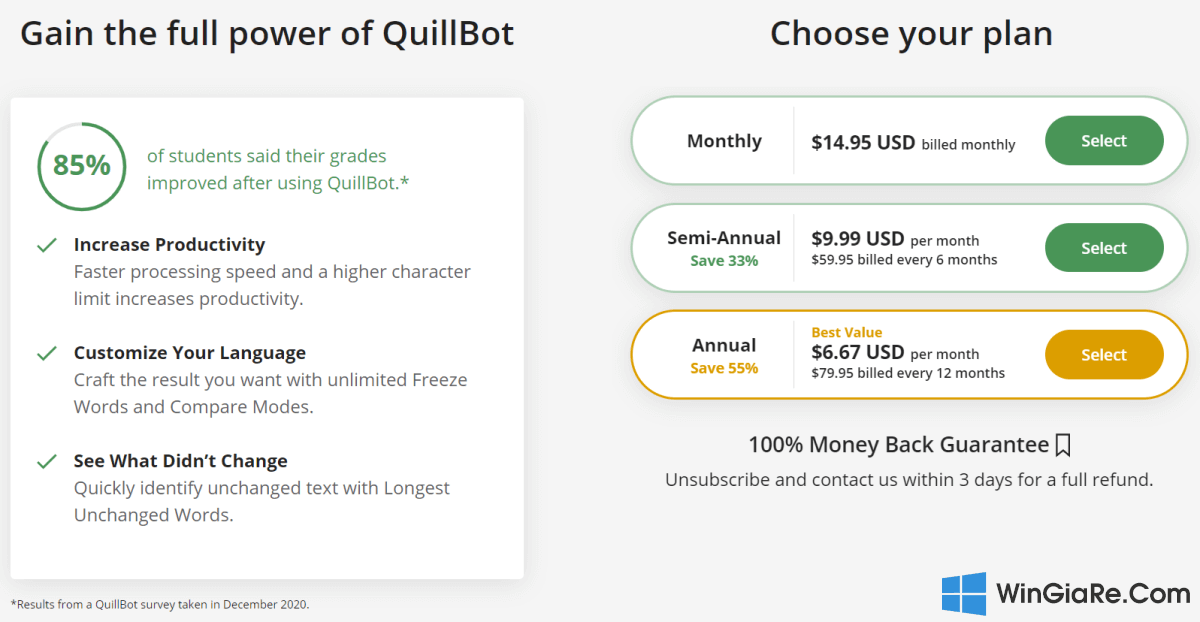Mua Key bản quyền Quillbot Premium chính hãng giá rẻ