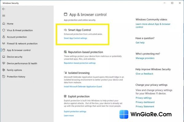 Hướng dẫn cách bật/tắt Smart App Control trên Windows 11 5