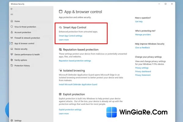 Hướng dẫn cách bật/ tắt Smart App Control trên Windows 11 2
