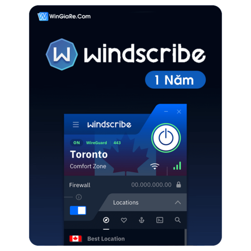 Windscribe VPN Pro 1 Năm 1