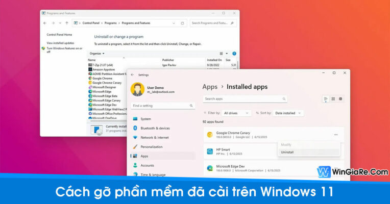 7 Cách gỡ cài đặt ứng dụng trên Windows 11 nhanh - sạch - an toàn nhất 1