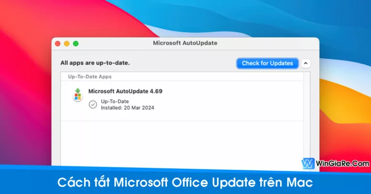 Cách tắt Microsoft Update Office trên Mac 2